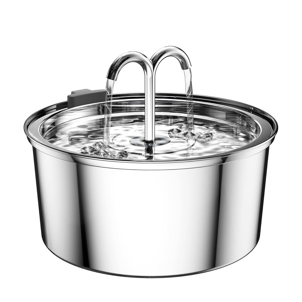 Source factory stainless steel pet smart water dispenser automatic circulation water 3.2L large capacity cat and dog water feeder