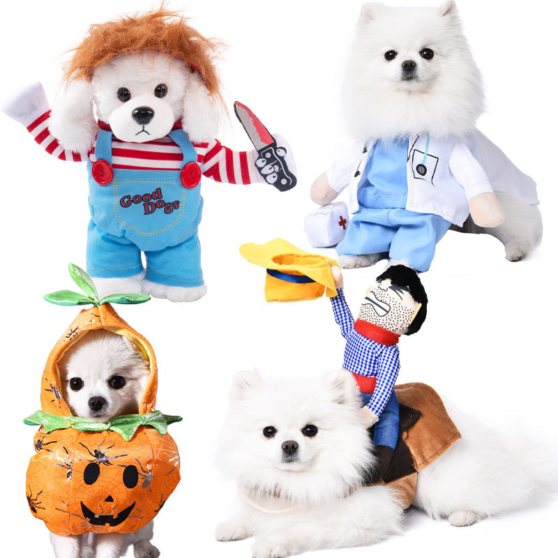 Cross-border Halloween dog clothes for small dogs funny and weird transformation clothes Teddy cat creative clothes pet clothing