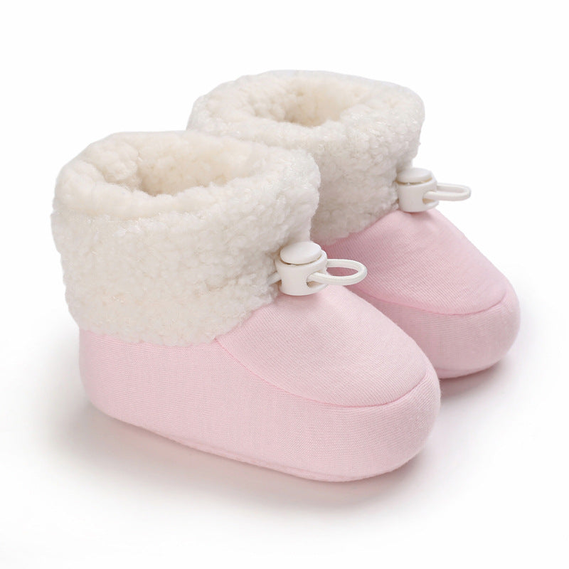 Winter baby cotton shoes 0-1 years old soft sole boy and girl baby snow boots