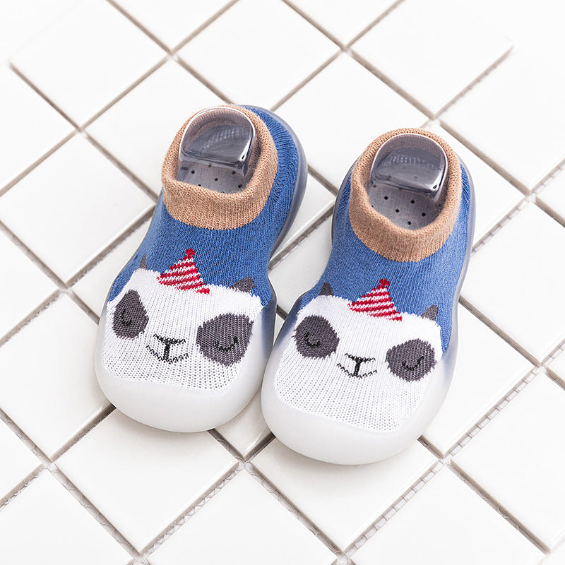 Spring and autumn children's tube breathable socks shoes non-slip floor shoes baby cartoon shoes baby indoor soft-soled toddler shoes