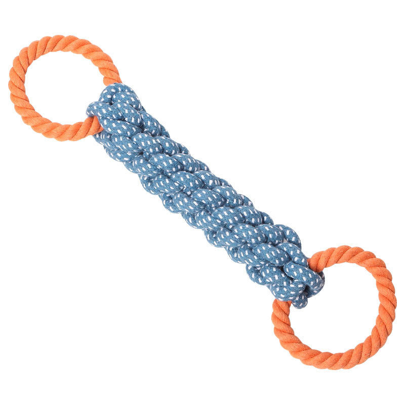 Amazon pet toy cotton rope corn cob cotton dog toy dog teeth cleaning hand-woven toy chew rope