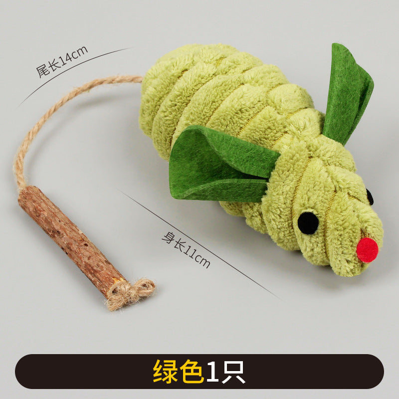 Catnip plush toy pet cat teeth chewing wood Tianjiao small mouse kitten boredom toy