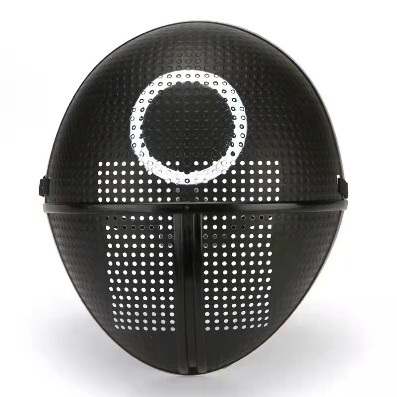 Korean movie theme square round triangle BOSS Halloween electroplated leopard performance dress up mask