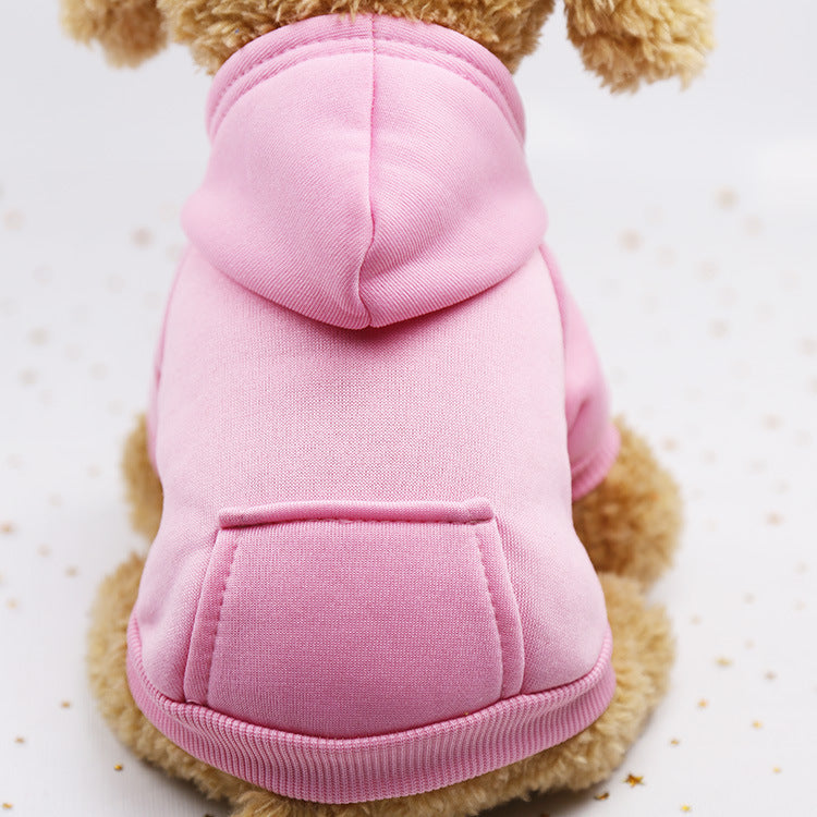 Autumn and winter sweater denim pocket two-legged clothes sports wind pet clothes dogs cats pet clothes supplies