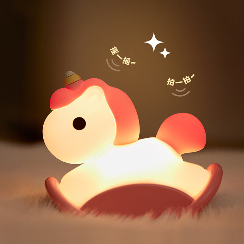 Cross-border cloud silicone night light pat light charging desk lamp baby special night light net celebrity bedside lamp ornaments