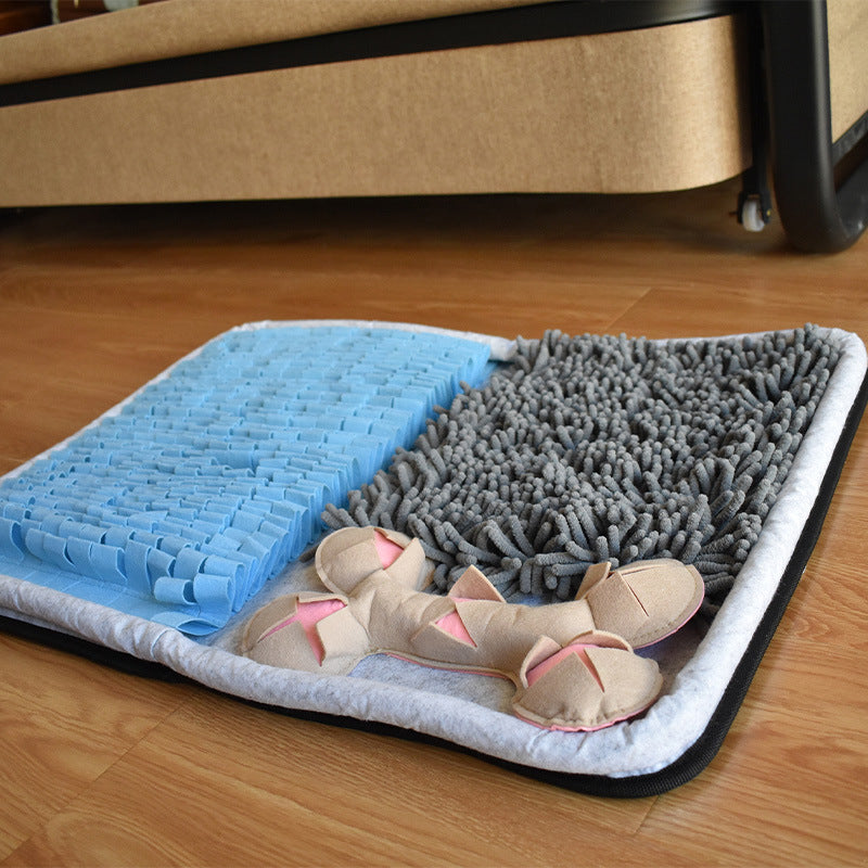 Cross-border new product blue bone sniffing pad pet slow food bowl food storage aid digestion food blanket foraging toy pad