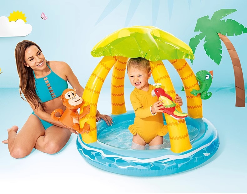 INTEX thickened swimming pool fishing pool inflatable ball pool baby paddling pool swimming pool home with slide swimming pool