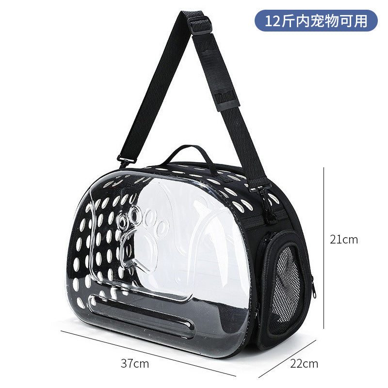 Wholesale cat bag convenient pet folding pet bag cat breathable space capsule single shoulder portable dog backpack