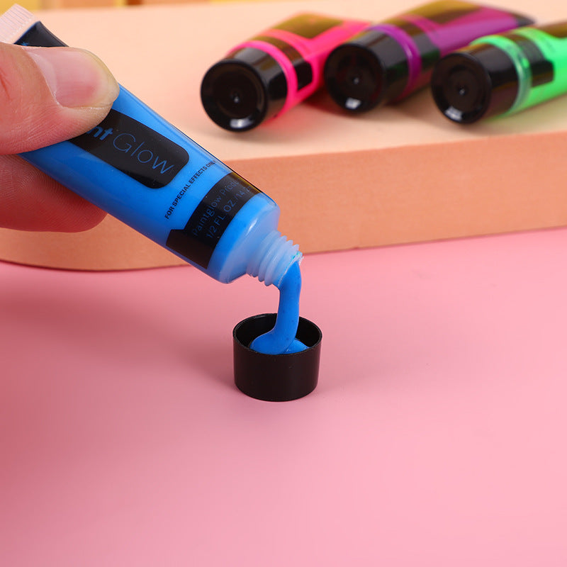 Cross-border water-based environmentally friendly fluorescent facial finger paint Halloween dance water-washable face color body painting pigment