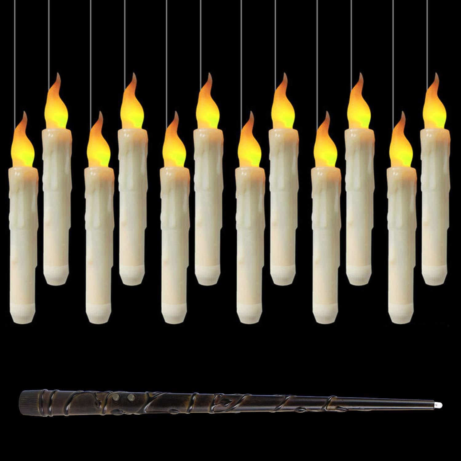 Long tears electronic candle lights Christmas Halloween fishing line hook remote control suspension magic wand candle set