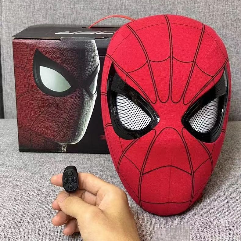 Spider-Man headgear electric blinking luminous mask Miles Halloween cos boy headgear gift toy