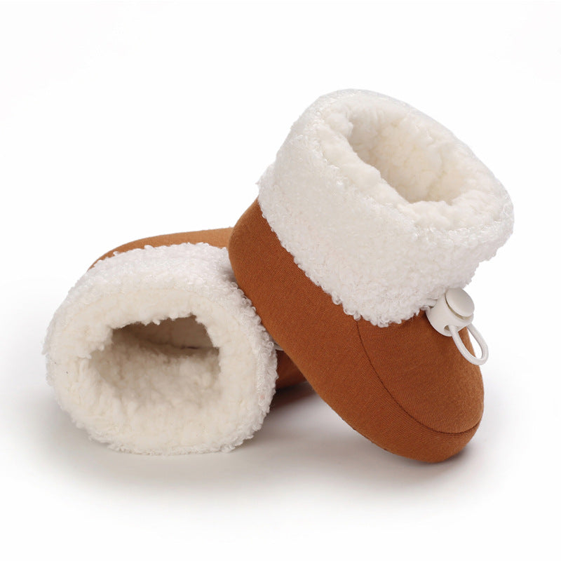 Winter baby cotton shoes 0-1 years old soft sole boy and girl baby snow boots