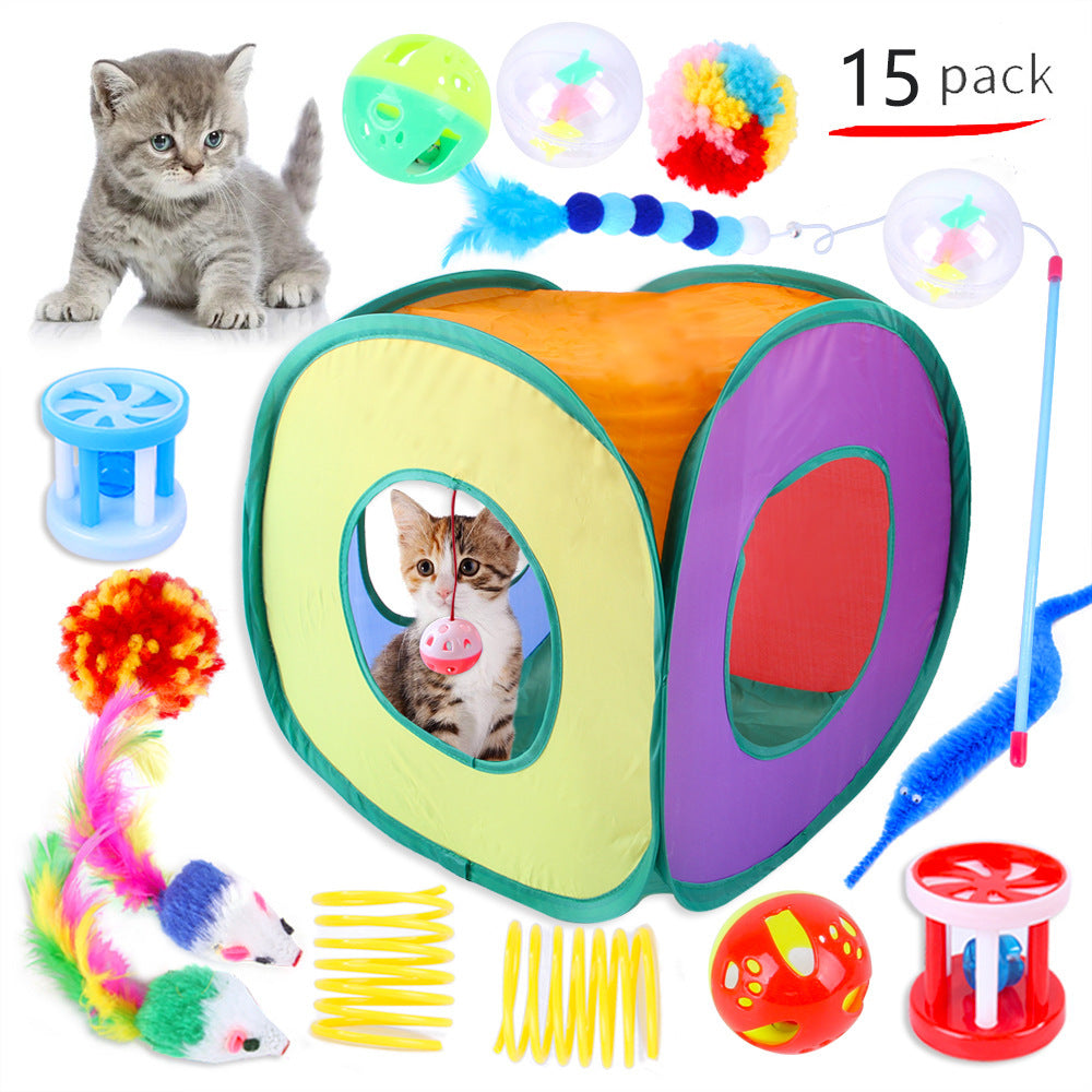 Summary of pet cat toy set 21 pieces cat channel cat teaser plush mouse Amazon combination toy