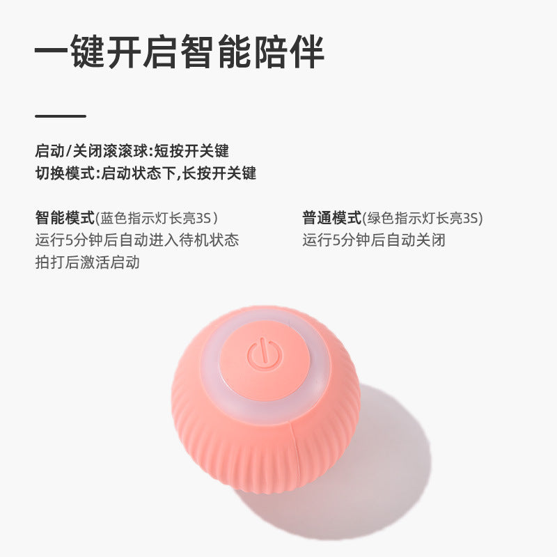 Pet rechargeable bouncing ball cat toy self-healing artifact teasing cat stick USB automatic teasing cat bouncing ball toy