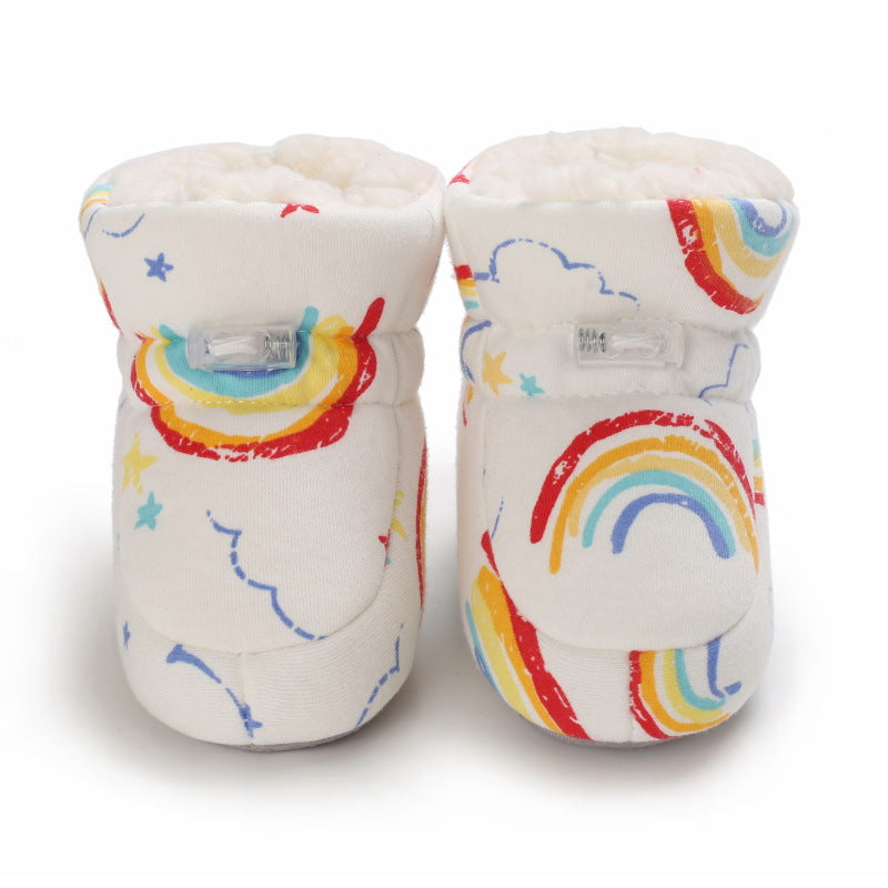 Winter 0-1 year old baby boots warm cute soft sole shoes