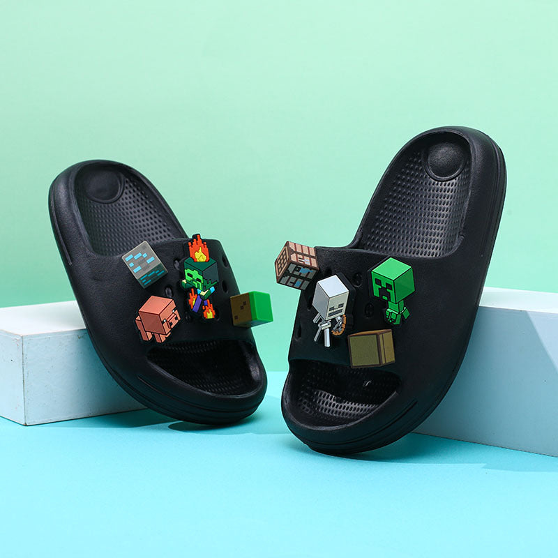 My world children's slippers boys sandals summer new boys baby medium and large children cartoon soft bottom sandals