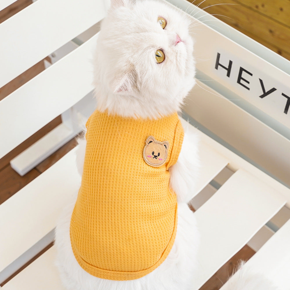 Pet dog clothing bear summer cat vest teddy small and medium-sized dog cat dog clothes manufacturers supplies wholesale