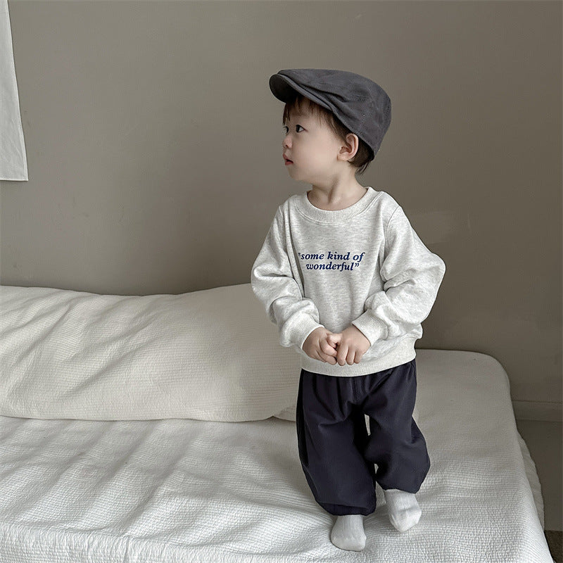 Children's suits spring clothes Korean style children's clothes baby spring clothes long-sleeved sweatshirt sweatpants two-piece suit boys spring clothes