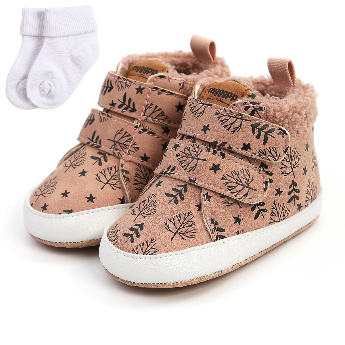 High top autumn and winter baby shoes baby shoes toddler shoes warm shoes M2035