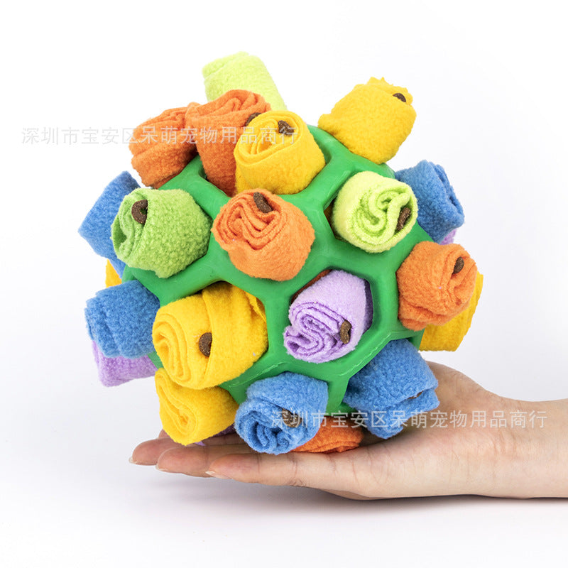 Pet Sniffing Fried Ball Toy Dog Blind Box Hidden Food Bubble Rubber Ball Sniffing Puzzle Anti-Demolition Home Toy