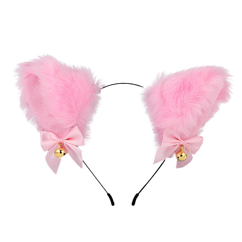 Amazon cross-border cat ear bell headband Cos cat girl hair accessories Christmas Halloween headdress accessories