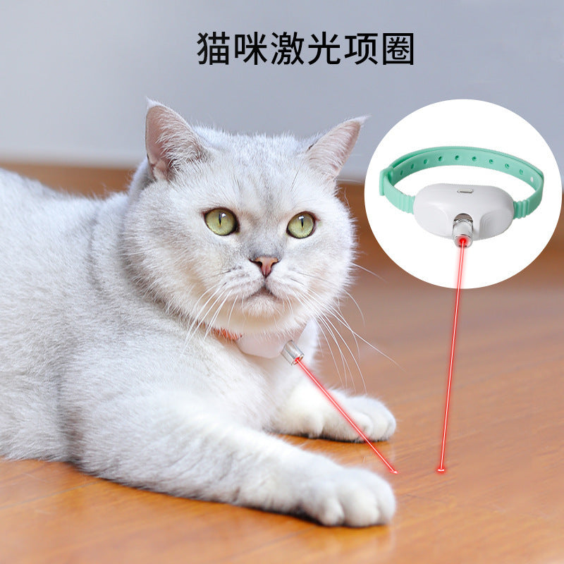 Internet celebrity cat collar electric laser infrared cat teaser self-entertainment cat toy pet supplies collar