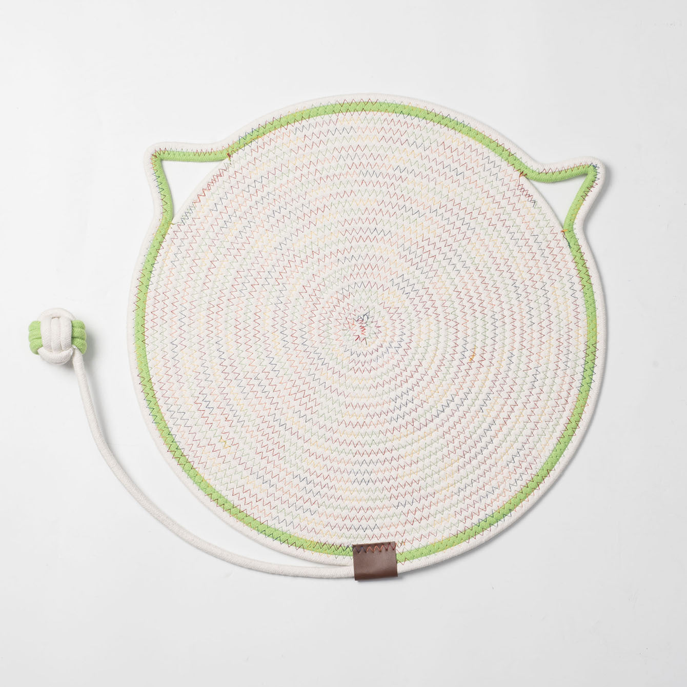 Cross-border cotton rope woven cat scratching mat toy ball integrated cat sleeping mat scratch-resistant wear-resistant washable pet mat