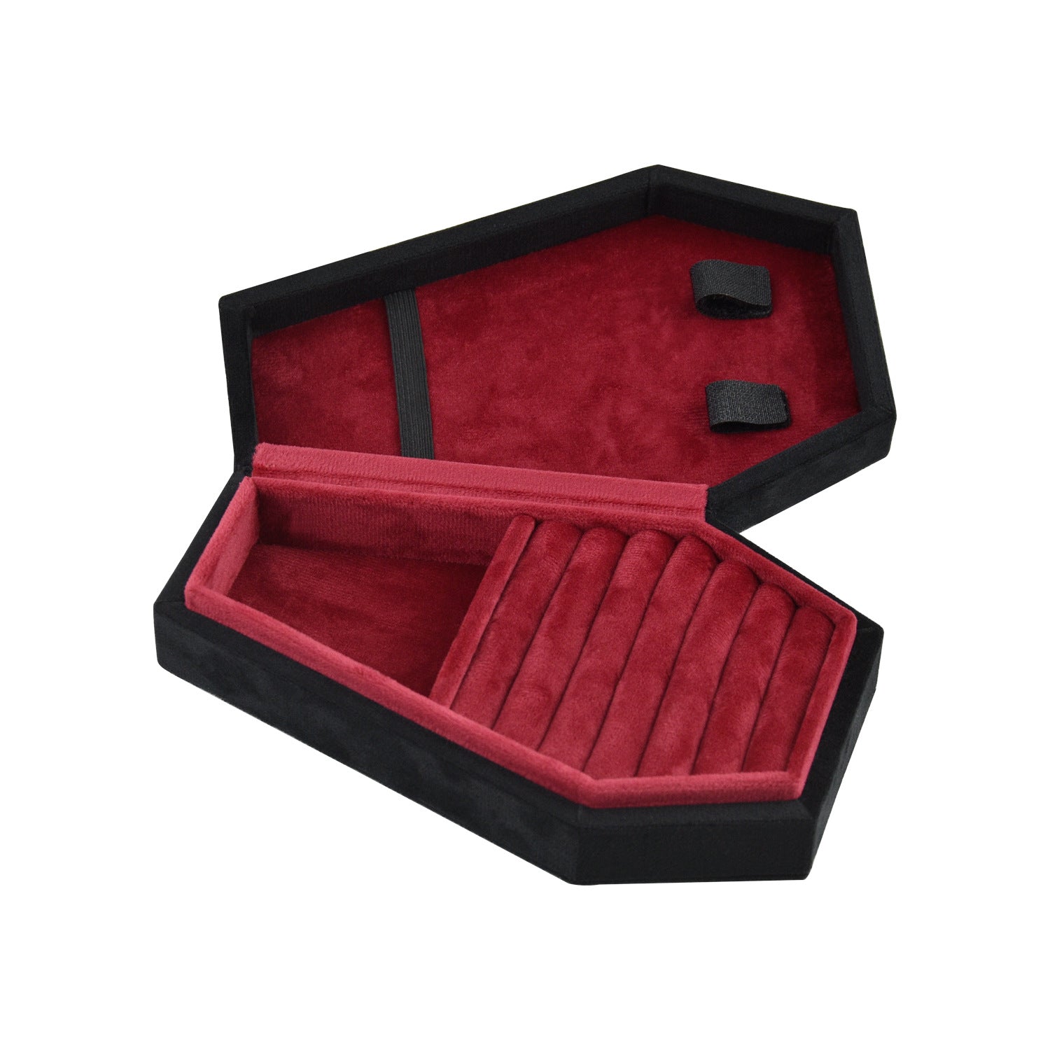 Jewelry Storage Box Halloween Black Velvet Necklace Coffin Velvet Cloth Jewelry Storage Jewelry Box