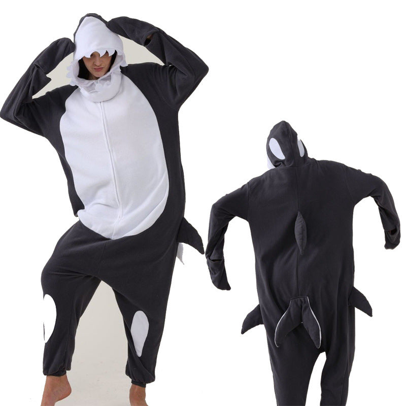 Salamander dragon taming tiger shark lion brown monkey Teletubbies adult cartoon one-piece pajamas Halloween cosp