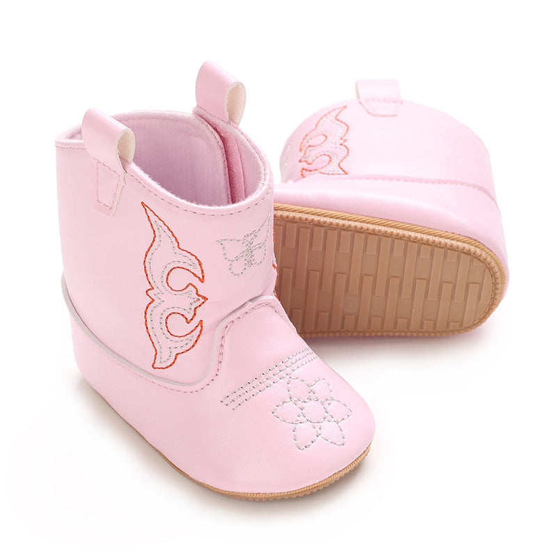 New style baby boots cute high quality soft PU non-slip sole spring and autumn fashion 0-1 year old newborn walking