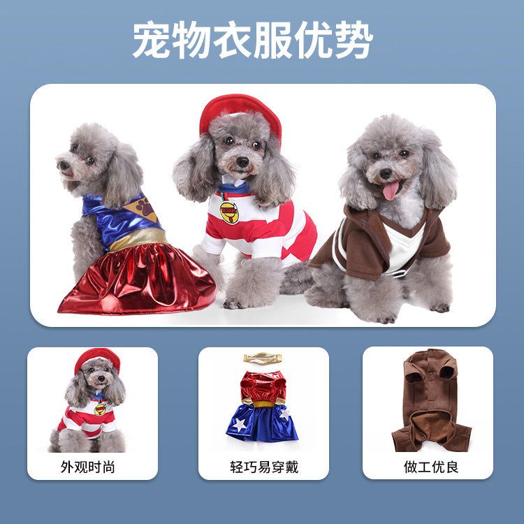 Popular dog Halloween costume funny costume holiday celebration high-strength Velcro anti-wrinkle pet clothing
