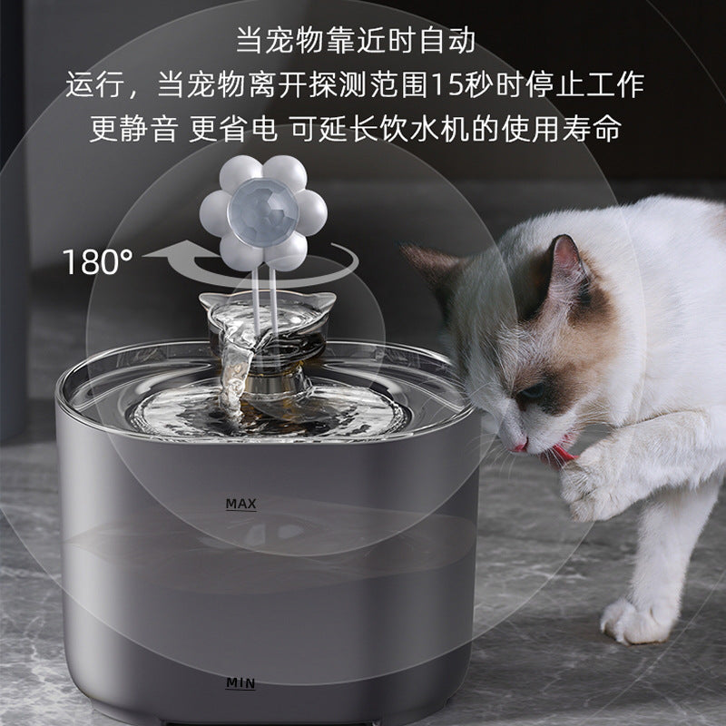 New cat water dispenser, circulating filtered flowing water, smart pet automatic water feeder, water bowl, cross-border best seller
