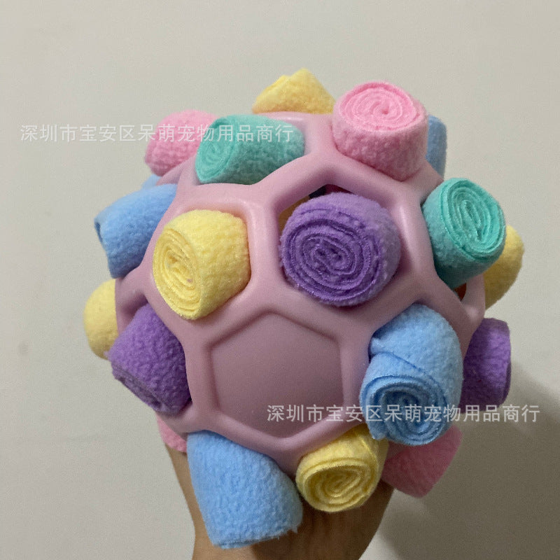 Pet Sniffing Fried Ball Toy Dog Blind Box Hidden Food Bubble Rubber Ball Sniffing Puzzle Anti-Demolition Home Toy