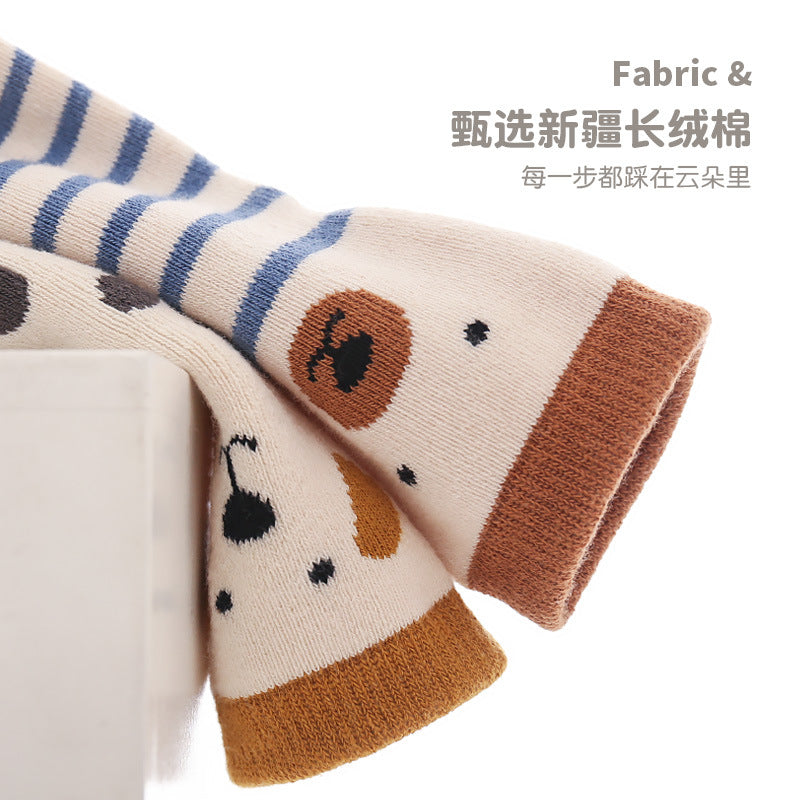 Baby socks spring and autumn thin section 1-3 years old indoor non-slip socks 12 months baby toddler socks children's floor socks