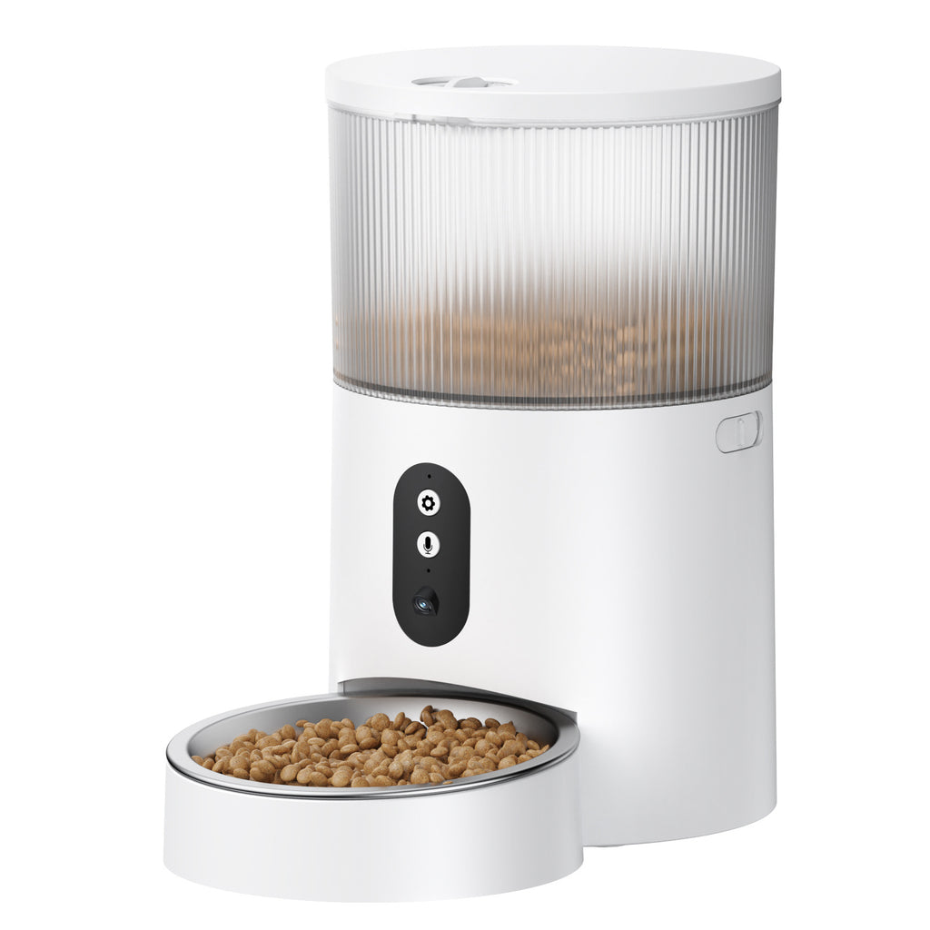 Cross-border pet smart feeder visual voice automatic feeder cat food dog food timed quantitative feeding machine