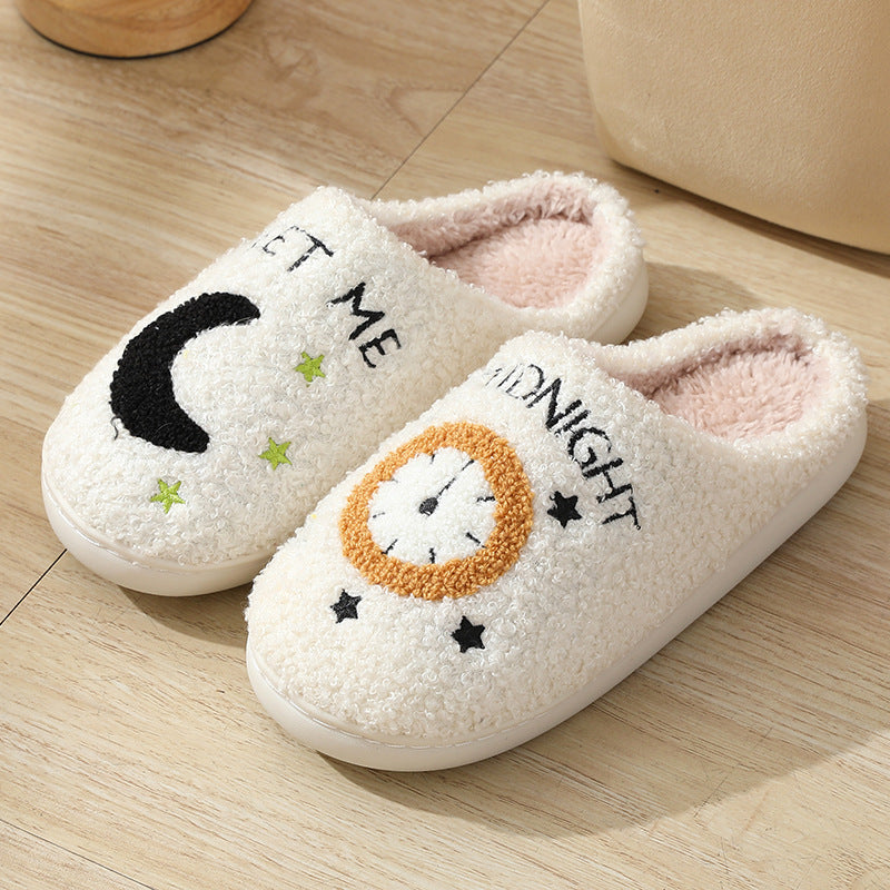 Halloween cross-border mushroom hot sale winter peach heart cotton slippers women wholesale indoor home rainbow plush warm slippers