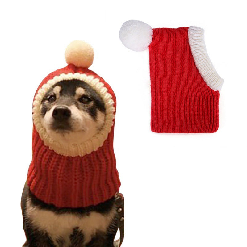 Amazon Pet Christmas Cape Hat Holiday Suit Dog Transformation Costume Christmas Dress Up Pet Clothes