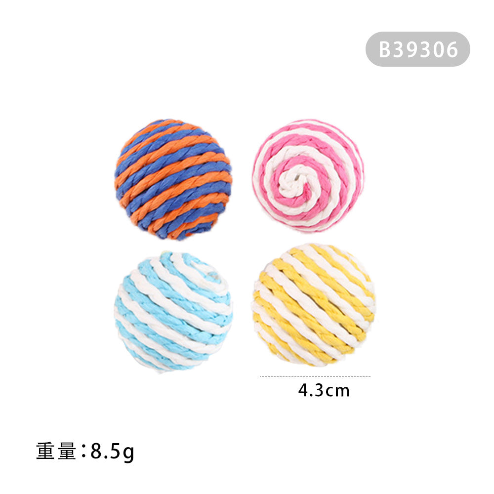 Summary of cat toy combination accessories Plastic bell ball flower drum rainbow ball feather mouse pet cat toy