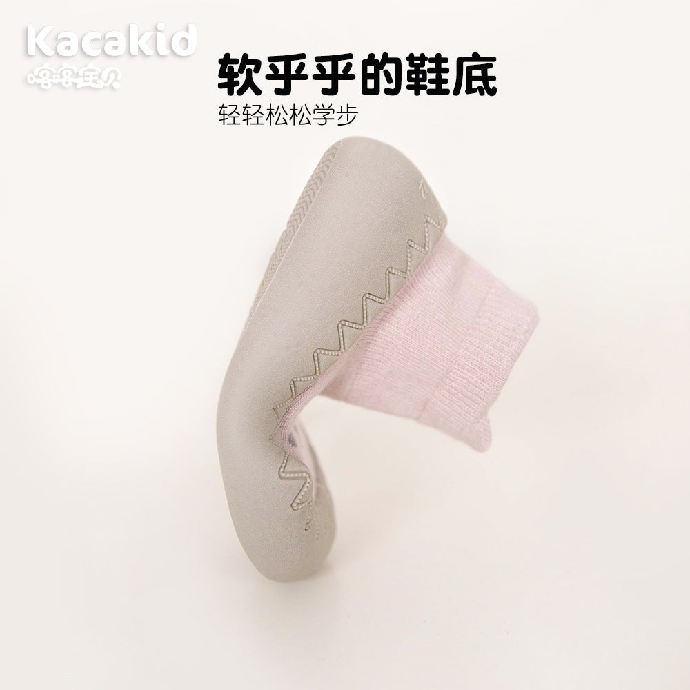 Non-slip children's soft-soled shoes baby indoor shoes outdoor rubber-soled children's shoes infant toddler shoes boat socks children's socks