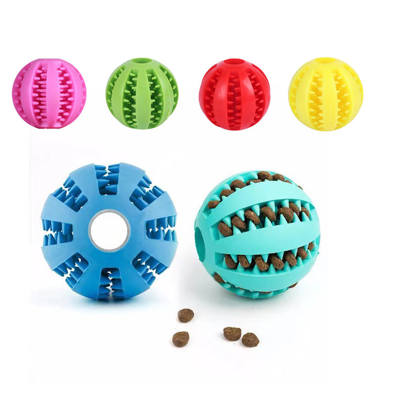 Amazon pet toy ball dog toy rubber chew-resistant teeth cleaning ball dog toy ball wholesale