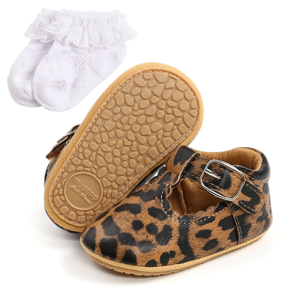 Spring baby princess shoes rubber sole baby shoes toddler shoes for women M1988