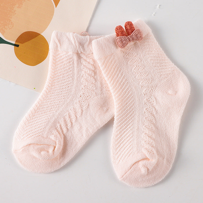 Newborn socks baby summer thin section baby boneless super cute cute middle tube socks 0-6 months wholesale baby