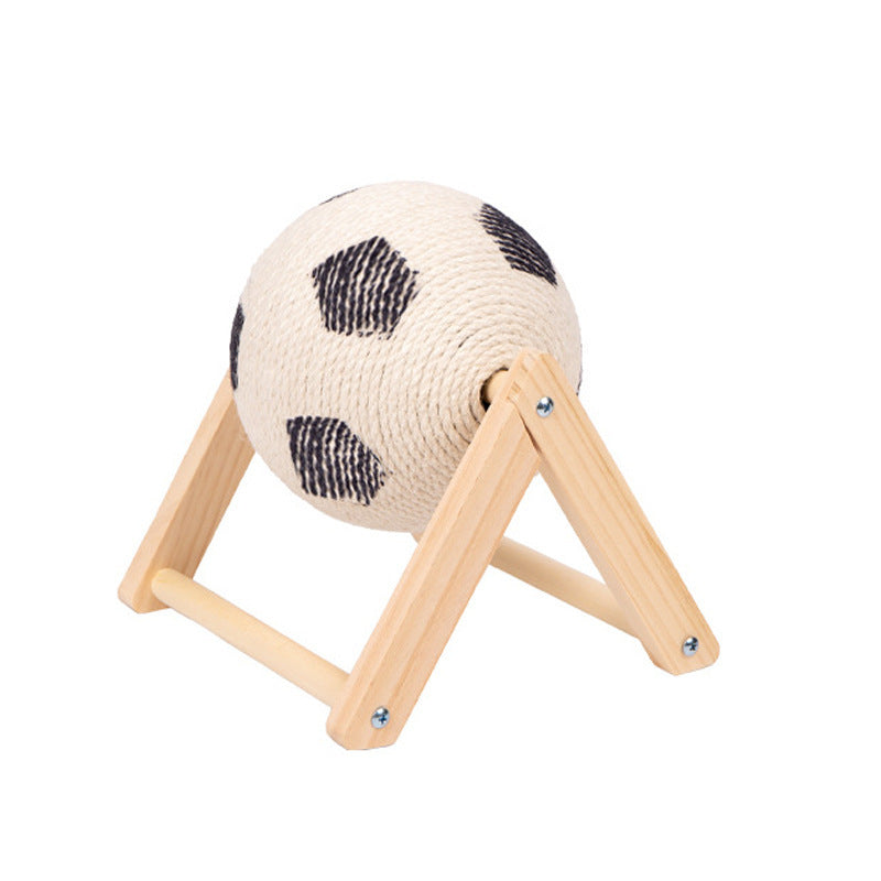 Cat scratching board cat toy wooden cat scratching ball rabbit claw sharpening hemp rope cat climbing frame durable cat scratching post pet supplies