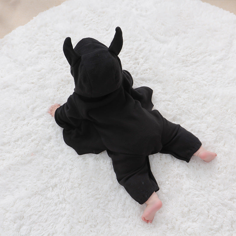 Children's Clothing Wholesale Autumn and Winter Long Sleeve Children's Halloween Clothing Romper Suit Bat Costume Baby Covered Baby Onesie