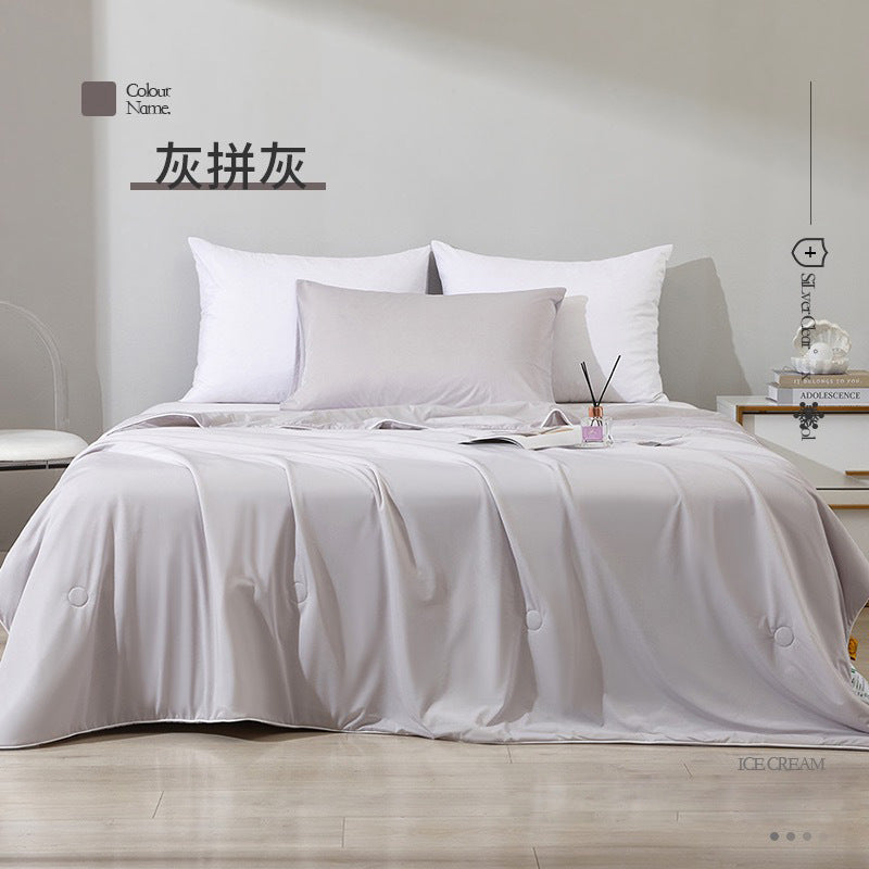 Summer A-class mother and baby grade cool silk summer cool quilt air conditioning quilt core solid color thin quilt gift ice silk summer quilt wholesale