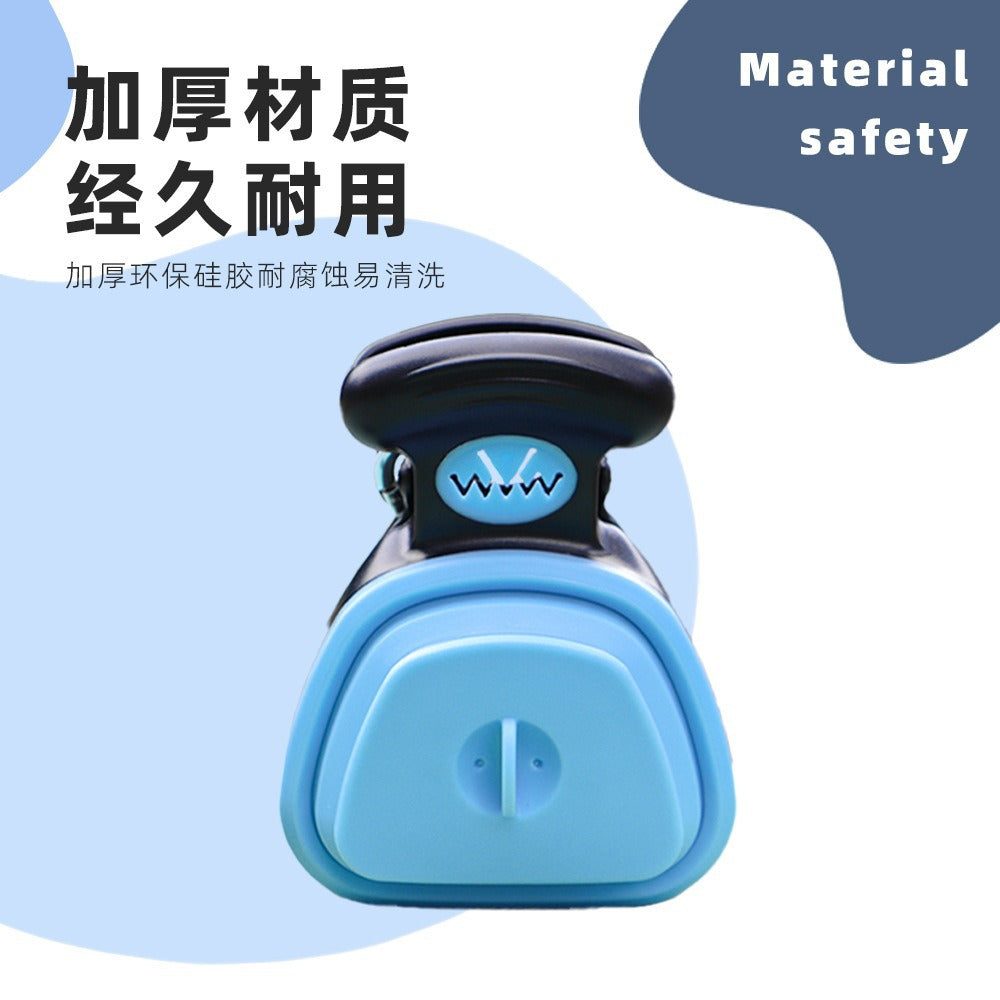 Pet poop picker for dogs when going out, portable dog poop clip for walking the dog, foldable poop scooper, garbage bag, cat poop picker