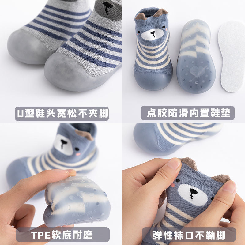 Baby floor socks fall/winter baby toddler shoes soft bottom terry thick socks shoes boys and girls non-slip indoor footwear