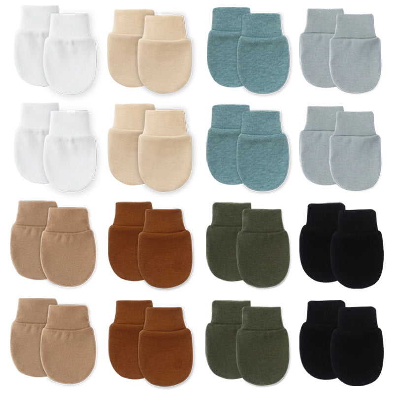 2023 Spring, Summer and Autumn Thin Newborn Anti-scratch Gloves Baby Anti-scratch Face Comfortable Breathable Newborn Baby Protective Gloves