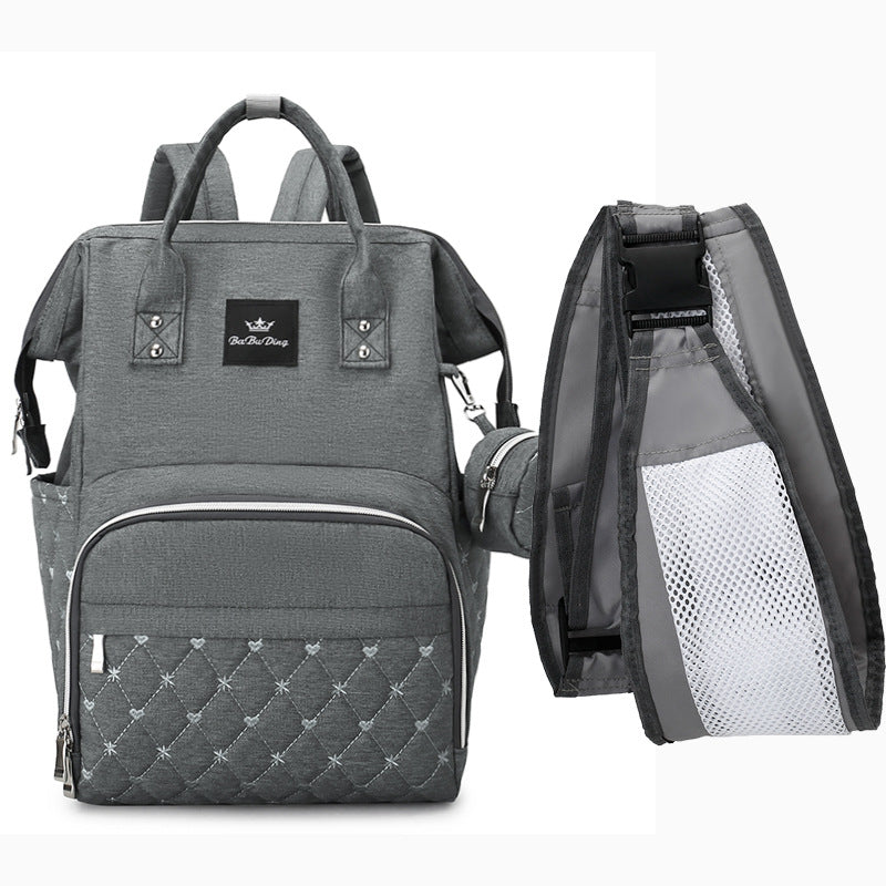 Mommy bag two-piece set with baby carrier multi-functional mother and baby bag with multiple pockets for going out portable mommy bag