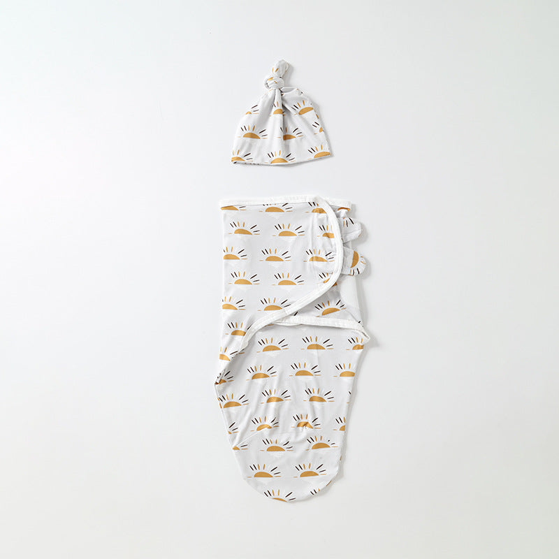 Baby swaddle thin baby blanket newborn hooded suit brushed cloth blanket summer and autumn cross-border